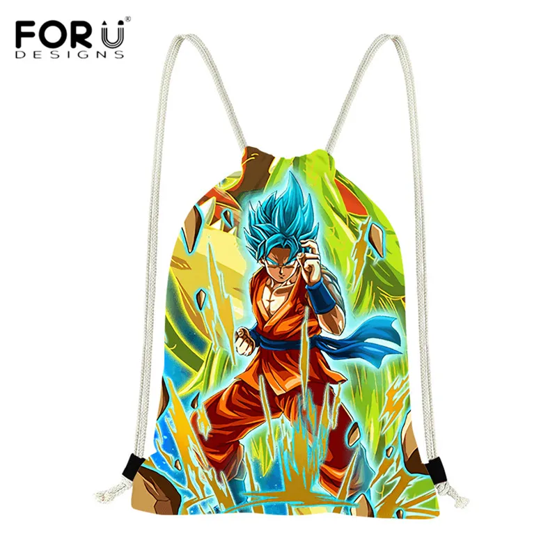 FORUDESIGNS/горячая аниме Dragon Ball Z Супер шнурок рюкзак для детей мальчиков Прохладный Saiyan солнце Гоку Вегета печати школьные сумки - Цвет: HMA311Z3