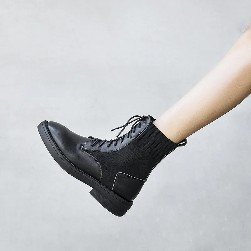 FEDONAS/2020 г. популярные женские ботильоны из натуральной кожи в стиле пэчворк