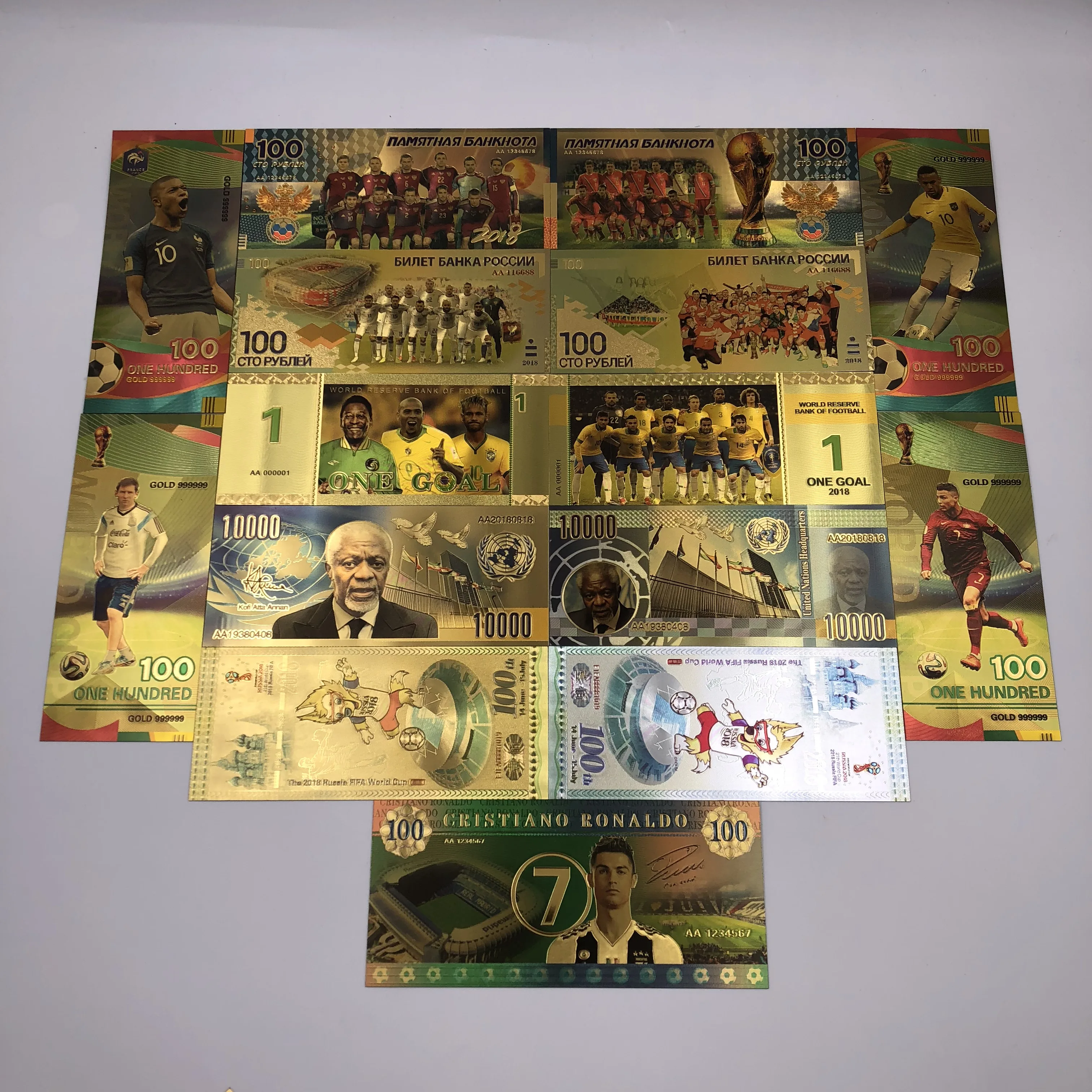 1 шт. Новые великолепные российские золотые банкноты 2000 рублей 24 к Золотая фольга