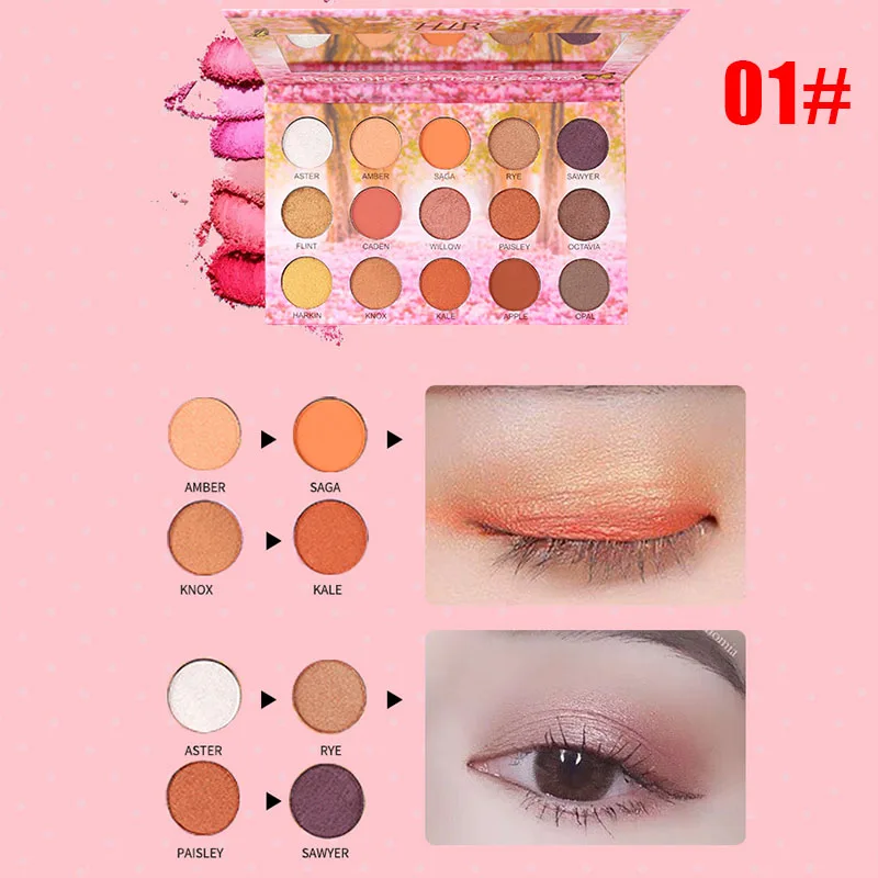 

Make up Women's Cosmetics 15 Colors Eyeshadow Pearlescent Matte Not Blooming Girl Eyeshadow EY669