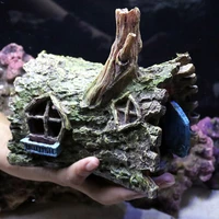 aquarium fish tank decoration resin landscaping fish shrimp avoid breeding tree house aquascape decor ornaments accessories