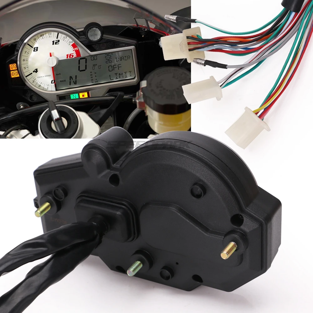 Универсальный мотоцикл одометр для 1 2 4 цилиндра Тахометр ЖК ATV цифровой