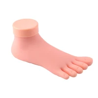 soft flexible plastic foot mannequin with nails for practice pedicure training art display tool model sticker hot
