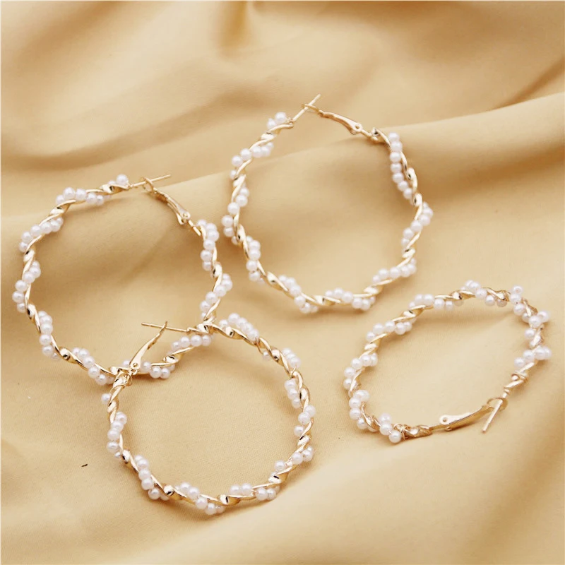 2020 новые модные серьги для женщин Роскошные большие круглые ручной работы с