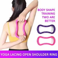 home yoga pilates ring stretch resistance circle shoulder beauty back stretch cervical spine rings fitness exercising equipment