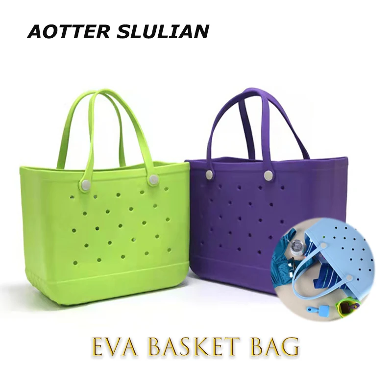 Женская Мягкая корзина из ЭВА модная сумка на плечо для женщин Пляжная отпуска