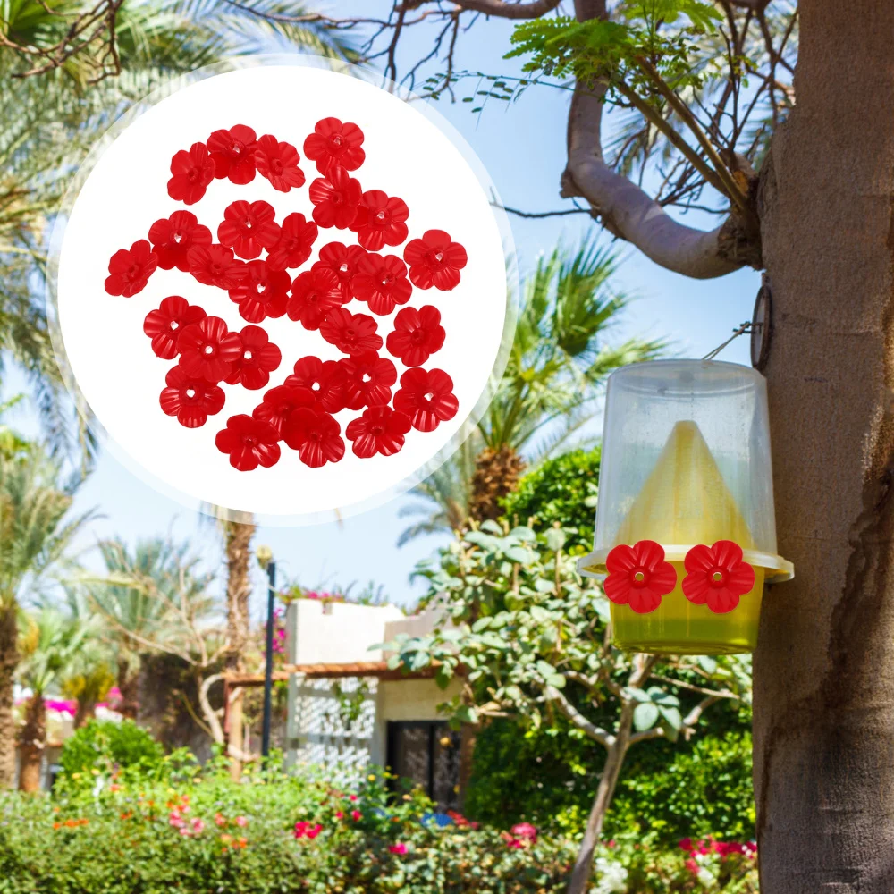 

25pcs Replacement Flowers Durable Practical Delicate Supply Ports Decoration for Garden Bird Pet