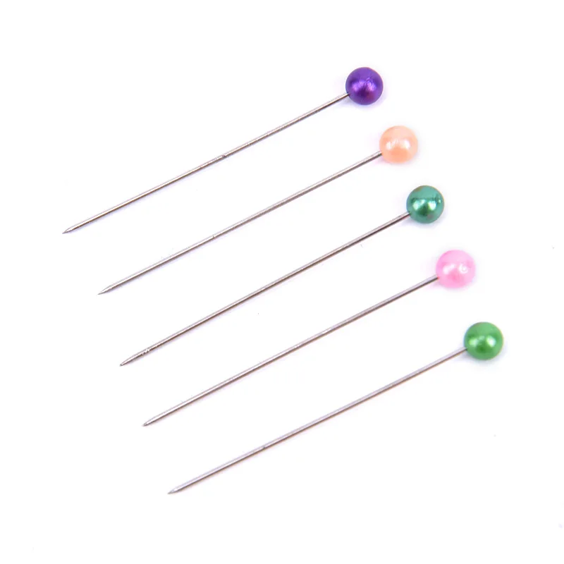 

50/100PCS DIY Extra Long Pearl Head Dressmaking Pins Wedding Corsage Florists Sewing Tool