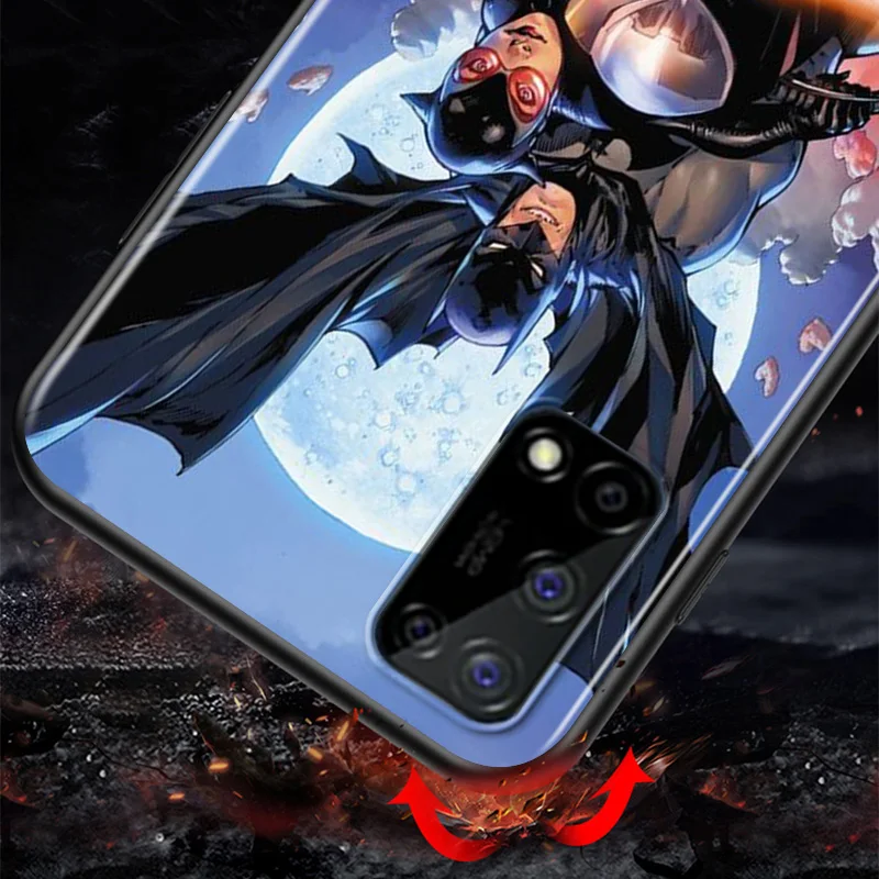 

Cool Super Men Hero Bat For Huawei Honor V9 Play 3E 8S 8C 8X MAX 8A 2020 Prime 8 7S 7A Pro 7C Black Phone Case
