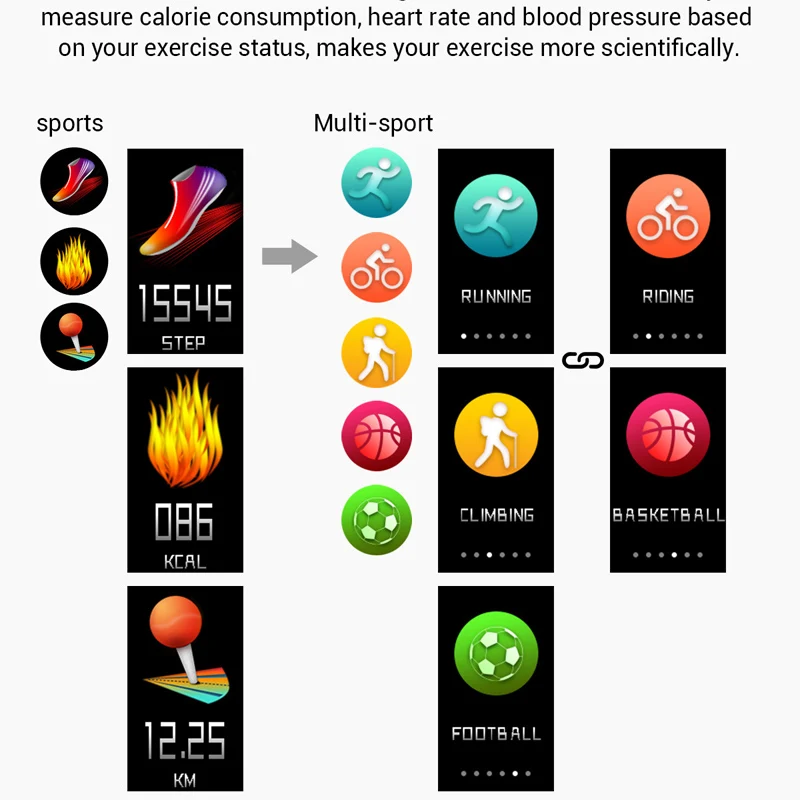 

WWOOR R12 Smart Watch Bracelet Heart Rate Blood Pressure Health Waterproof Watch Band Bluetooth Watch Wristband Fitness Tracker