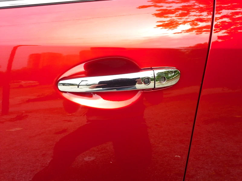 

For Mazda CX-9 CX9 2016-2021 Exterior ABS Side Door Handle Decoration Cover 4pcs (with smart key holes)