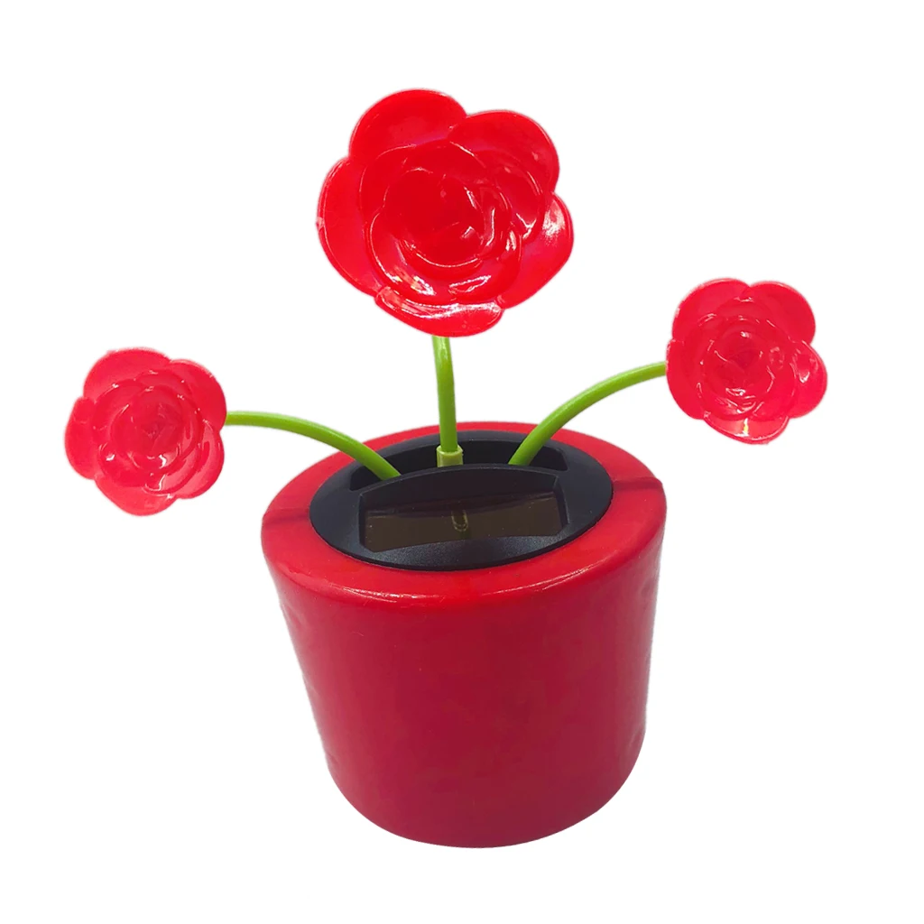 Солнечные автоматические качели цветок розы игрушка автомобиль домашний декор