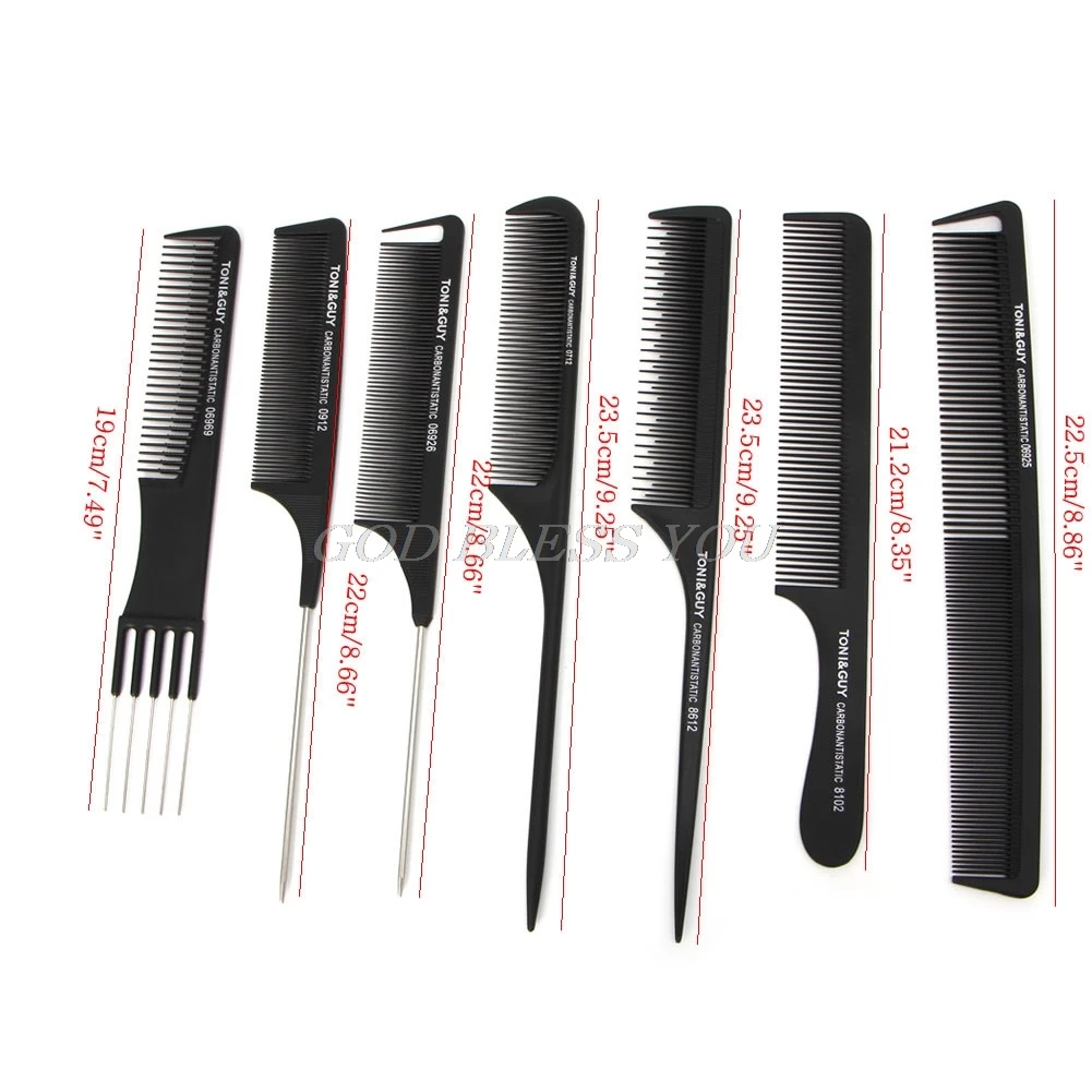 Профессиональная черная тонкая шпилька для парикмахерских волос Расческа