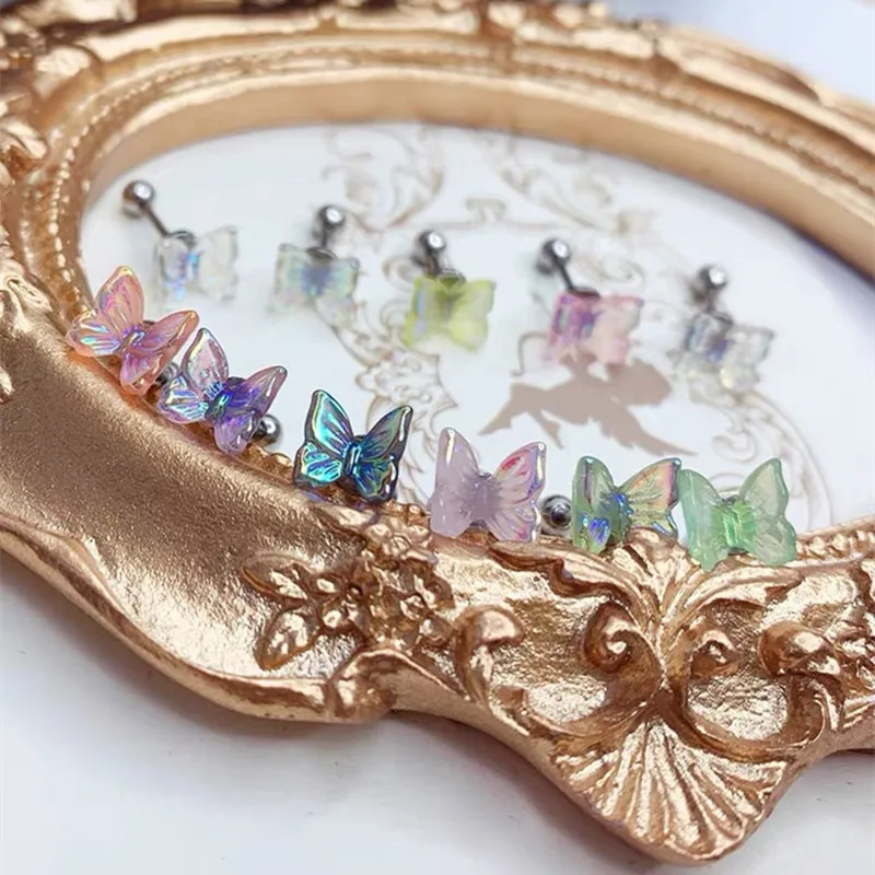 Серьги-гвоздики женские в виде бабочки 1 шт. | Украшения и аксессуары