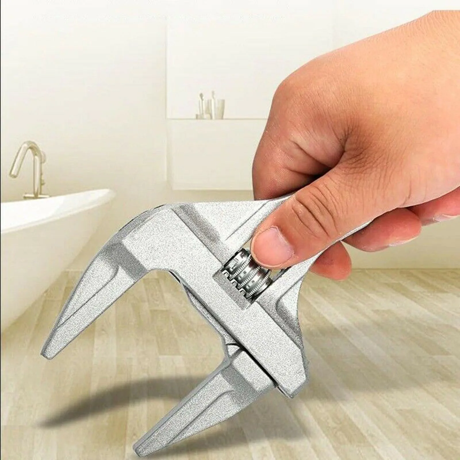 

Newly Super Wide Adjustable Wrench Multipurpose for Work Home Bathroom Repair VA88