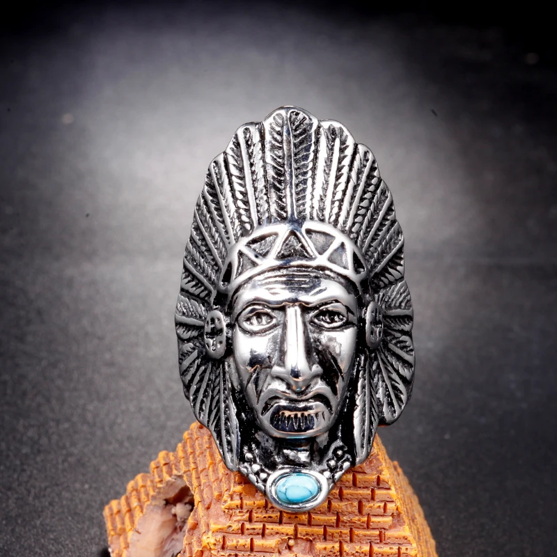 Модное винтажное мужское кольцо с одинаковой Rune Винтажное из нержавеющей стали