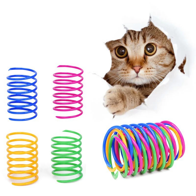 

4/12PC Cats Spring Beat Toy Cute Cat Toy Cat Supplies Cat Pets Interactive Toys Pet Products Cat Accessories Pet Dog Kitten Toys