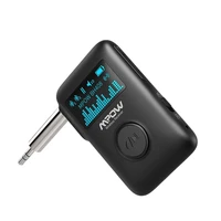 bh408 bluetooth wireless music receiver bluetooth 5 0 audio receiver display screen 3d surround sound for car home stereo