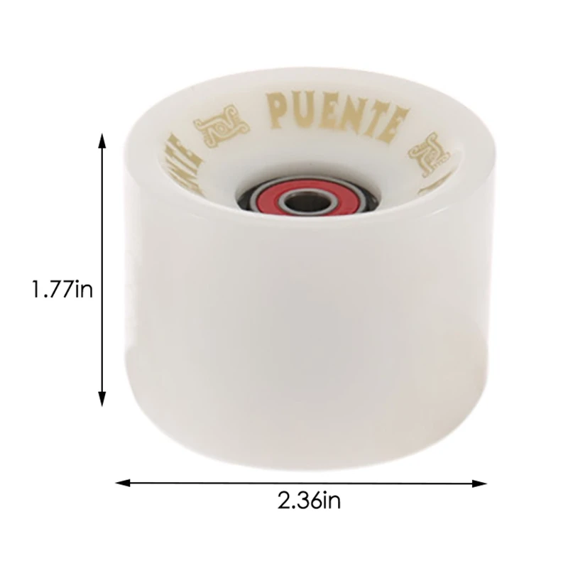 

PUENTE 4Pcs Skateboard Wheels PU Wheels Long Board Cruiser Wheels with ABEC-9 Bearings Skateboard Accessories