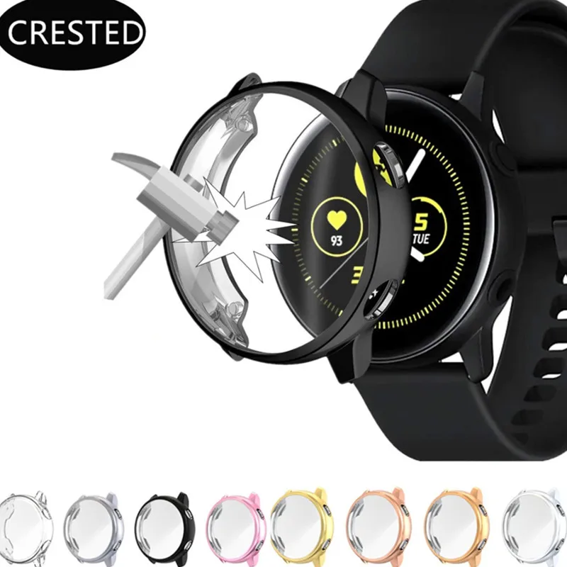 

Galaxy watch Active Case For Samsung galaxy watch active case cover bumper Screen Protector Full coverage silicone Protection