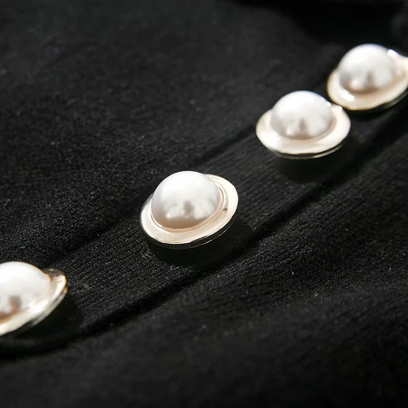 ZA 2019 Summer New Women Brief Solid knitting Dress Pearl button Turn-down Short Sleeve Loose Thin Casual Sweater dresses |