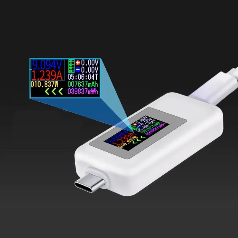 USB-тестер с цветным дисплеем типа измеритель напряжения мощности мобильный Банк