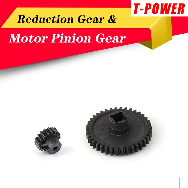 

T-POWER Metal 38T Reduction Spur Gear Diff Main & Motor Pinion Gear 17T For 1/18 Wltoys K929 A949 A959 A969 A979 RC Car Parts