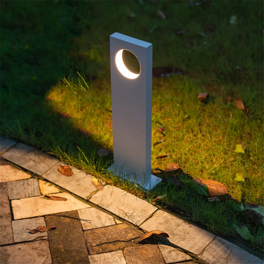 

Waterproof COB 7W LED Garden Lawn Lamp Modern Aluminum Pillar Light Outdoor Courtyard villa landscape lawn bollards light