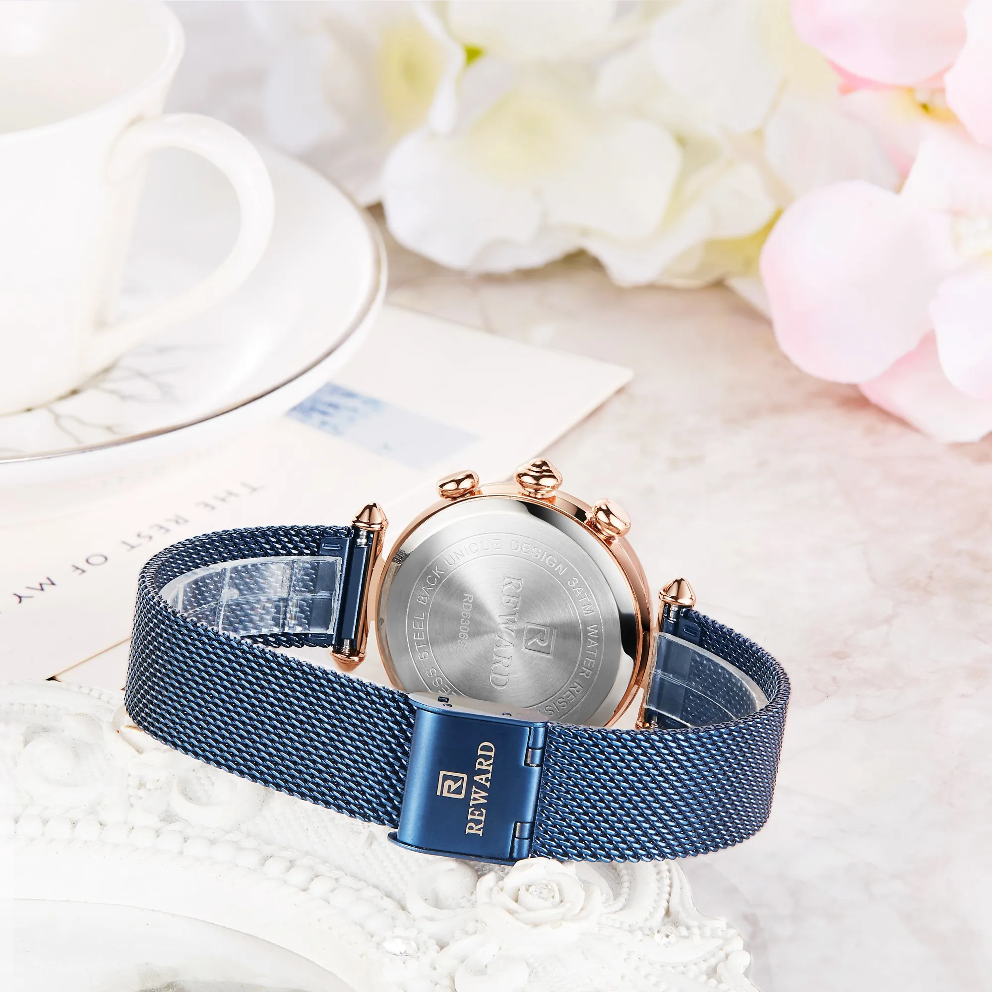 REWARD Military Sport Fashion Women Watch Luxury Quartz Watches Analog Three Dials JD-RD63069L | Наручные часы