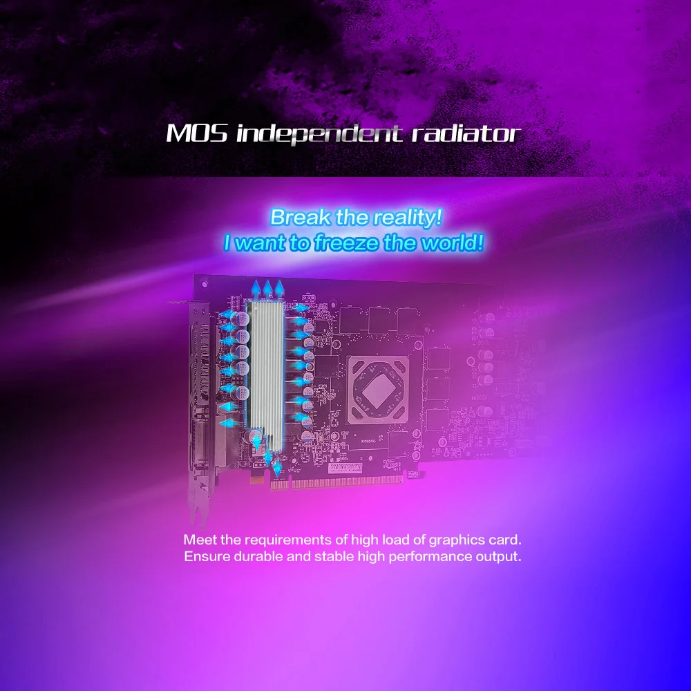 Yeston Radeon RX 580 RX580 8G видеокарта GDDR5 256bit игра PCI Express x16 3,0 Видео игровой DVI-D+ HD+ 3DP для рабочего стола