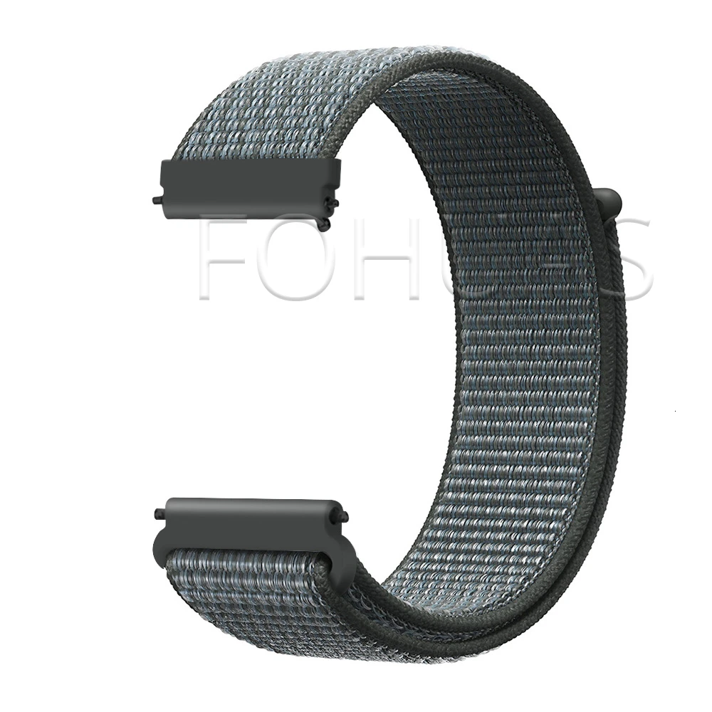 Storm Gray Нейлоновый ремешок 20 мм 22 мм для Xiaomi Amazfit Gtr 47 мм samsung Galaxy Watch 42 мм 46 мм Active gear S3 классический ремешок HUAWEI WATCH 2 Pro - Цвет ремешка: Storm Gray