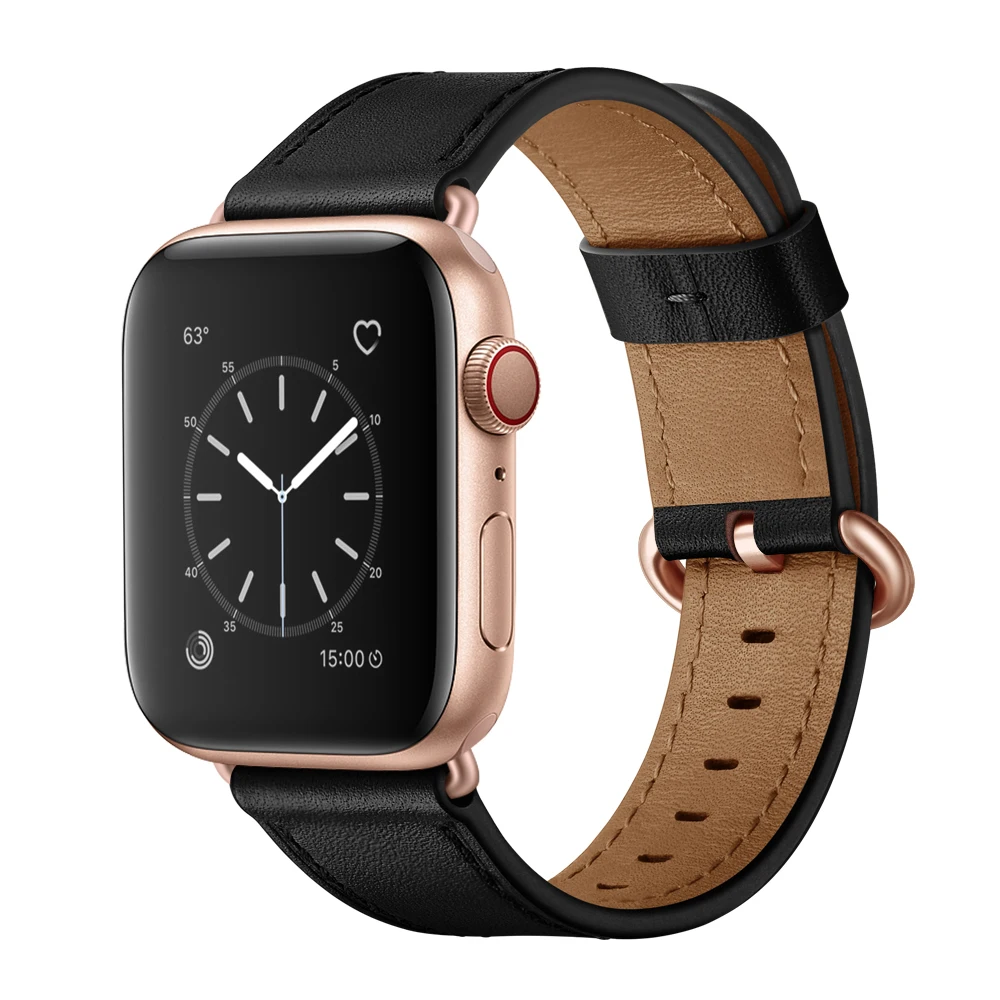 Кожаный ремешок для Apple Watch для iwatch 38 мм 42 мм ремешок 40 мм 44 мм петля серии 5 4 3 2 1