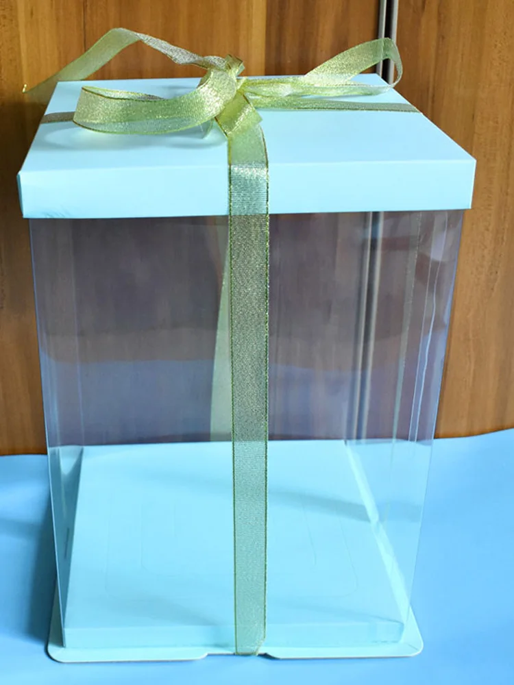 Синий Одноразовый Пластиковый прозрачный контейнер KCCB под заказ коробка для