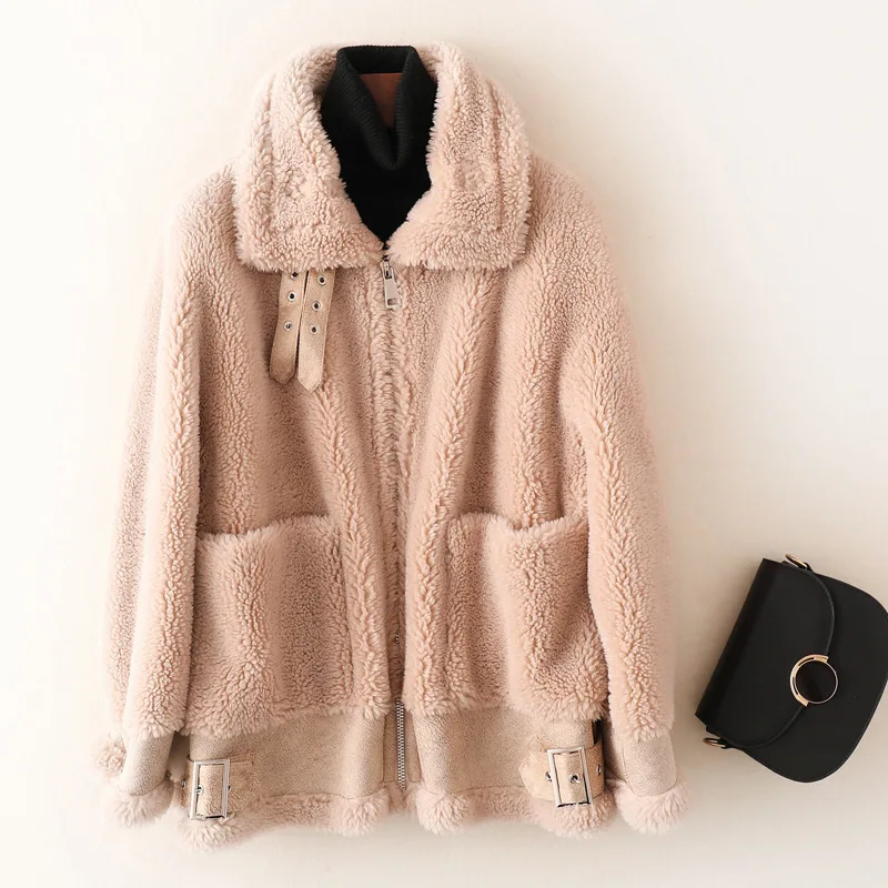 2020 зимнее модное пальто из гранулированной овчины свободная теплая меховая