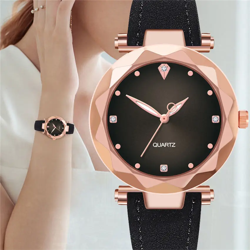 

Luxury Brand Women Watches Waterproof Faux Leather Quartz Analog Ladies Dress Men's Wrist Watch Clock montre homme 2018