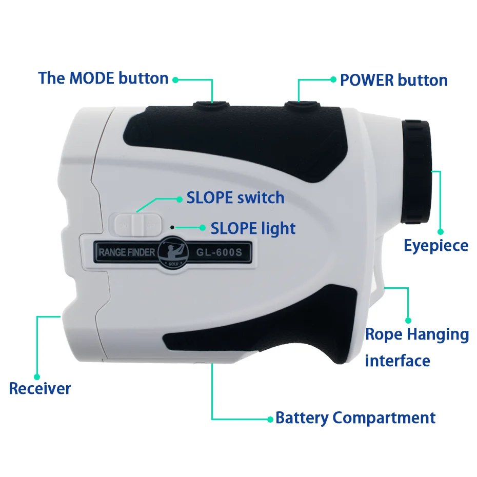 Многофункциональный лазерный дальномер для гольфа 600 м охоты спорта на открытом