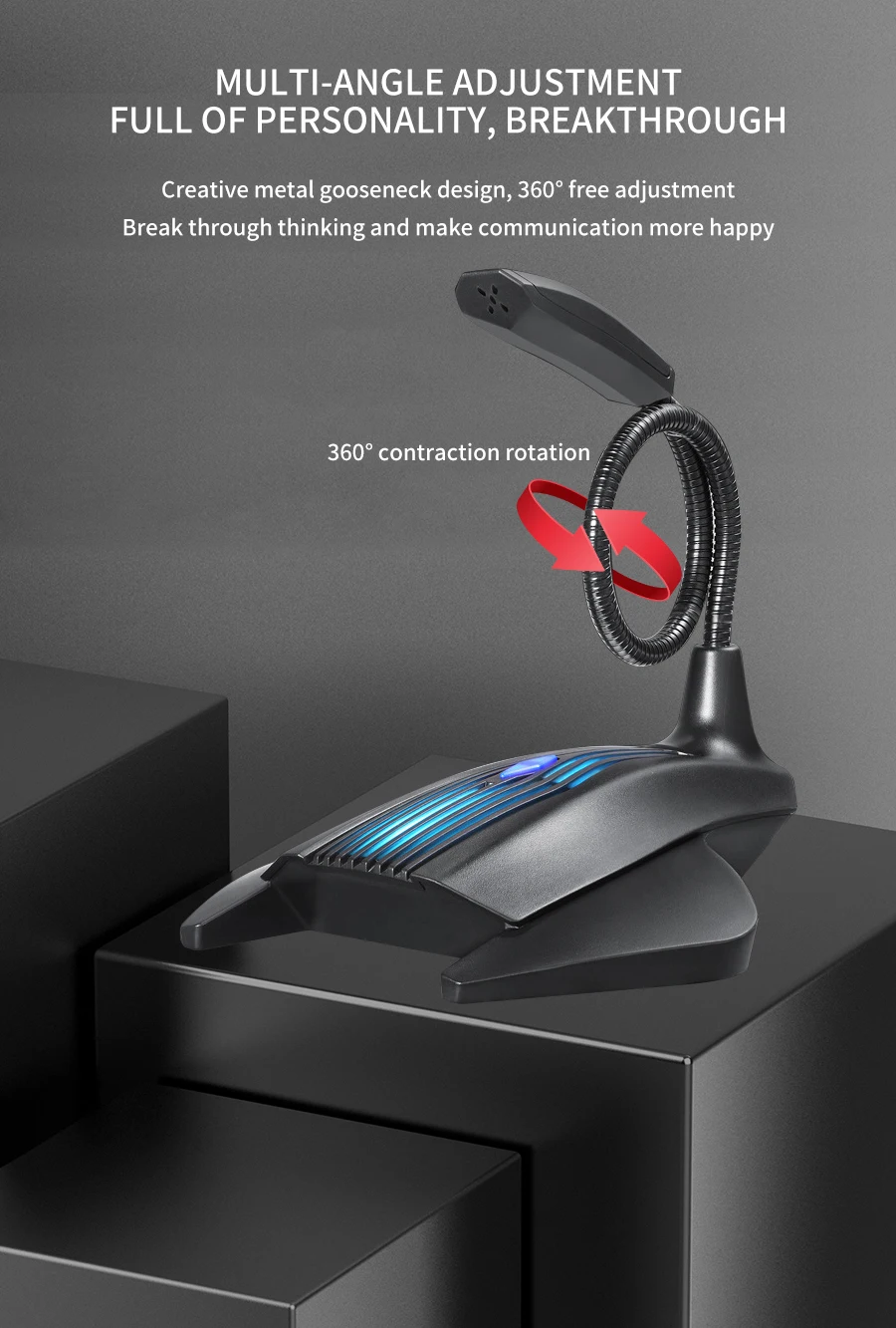 MAMEN Cool HD Vioce микрофон USB чистый звук Gooseneck конденсаторный микрофон 100-10 к Гц игровой микрофон для IOS/Android/PC