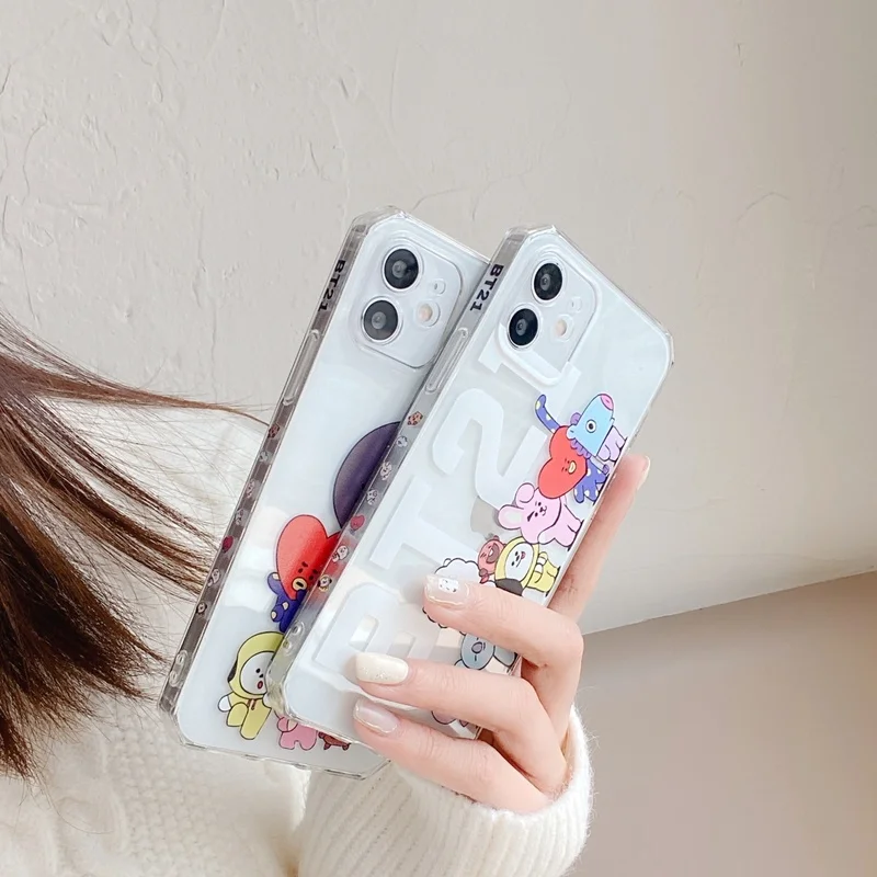 

2021 New Phone Cases Cartoons Cute TPU Phone Case for Iphone 12 8 7 SE 2020 X XR XS Mini 11Pro 12 Pro Max Phone Cases for Women