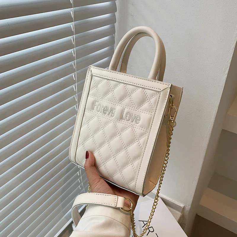 

Design Bag Fashion Rhombus Chain Bag Solid Color Messenger Bag Luxury Brand Handbags Designer Bag
