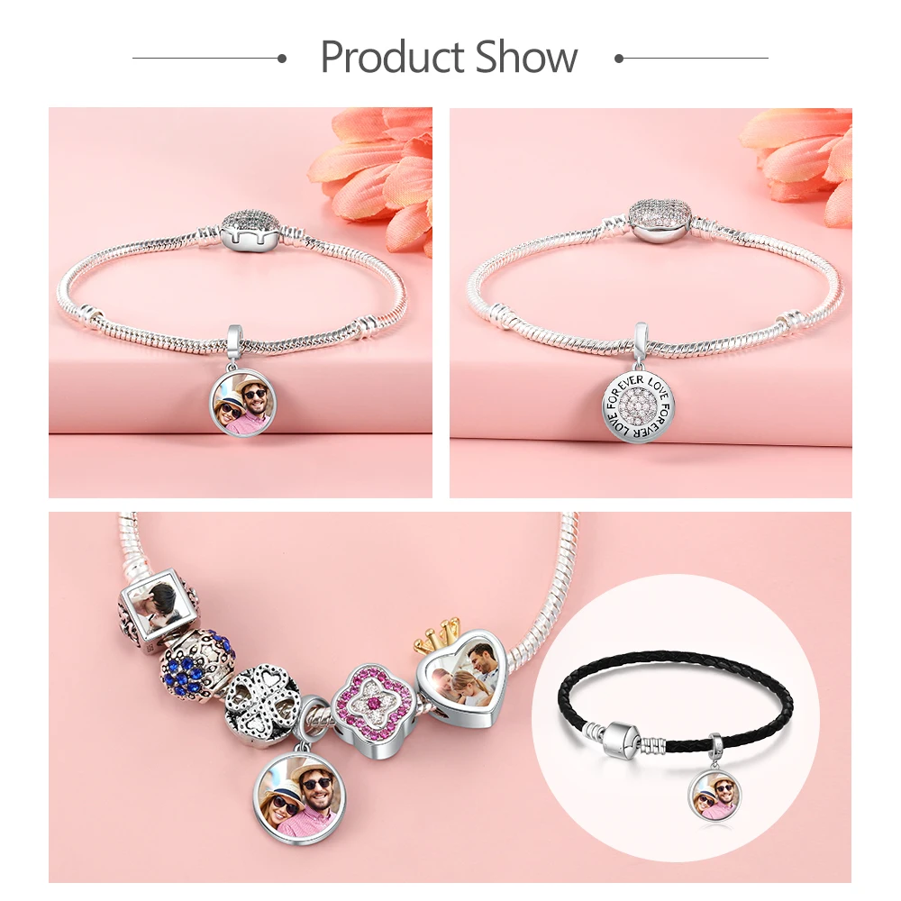 Заказные DIY фото Круглые Подвески подходят браслеты персонализированные бусы