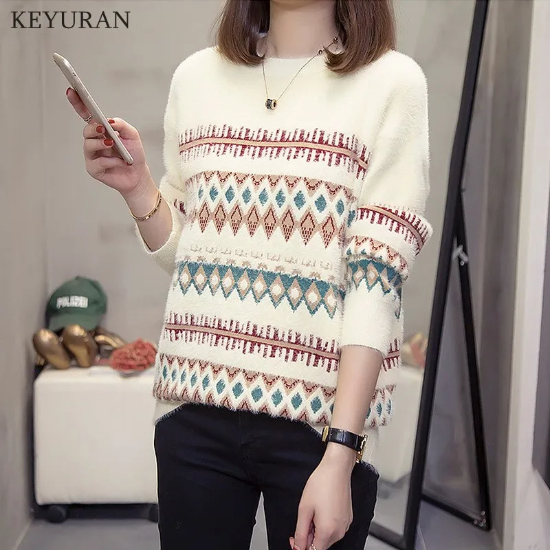 2021 осень-зима женские трикотажные пуловеры высокого качества с рисунком