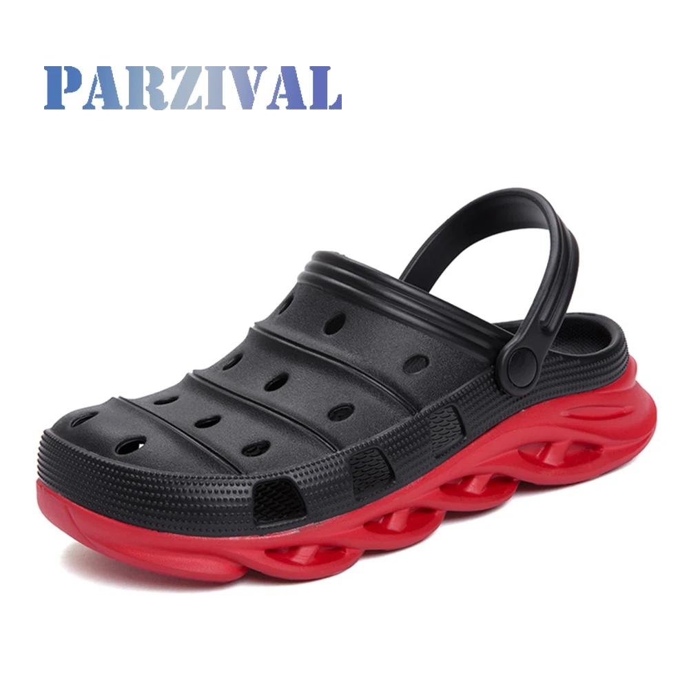 

PARZIVAL Men Pool Sandals Summer Outdoor Beach Sandals Men Slip On Garden Clogs Casual Shower Slippers Cholas Hombre