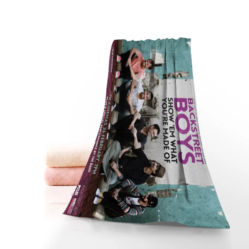 

Custom Big Size Backstreet Boys Bath Towel Washcloth Home Textile Travel Hand Face Towel Microfiber Bathroom Towels For Adults