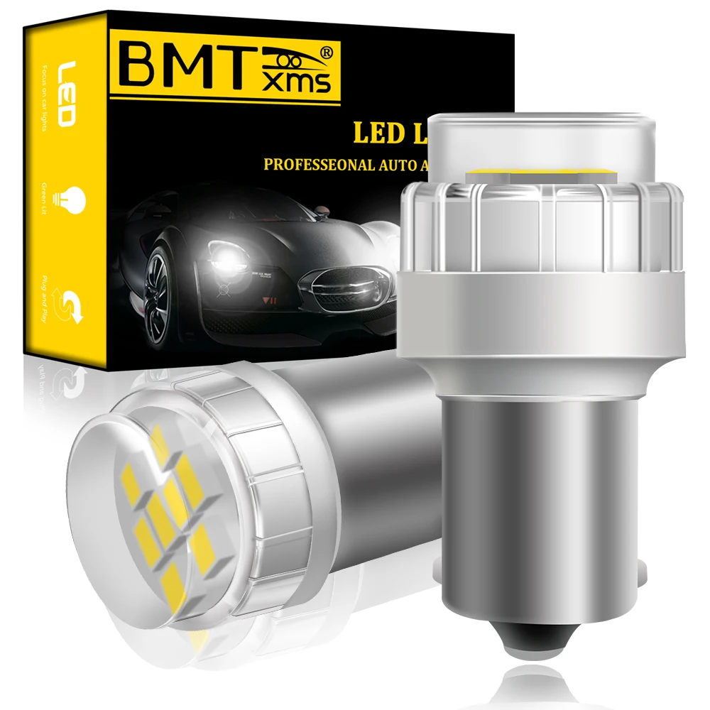 BMTxms 2 шт. Canbus без ошибок P21W BA15S светодиодный ные DRL лампы заднего хода для Skoda Superb