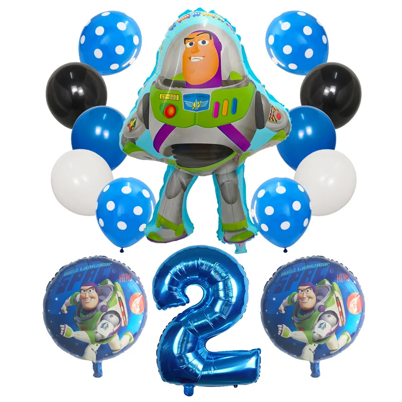 14pcs/lot Cartoon Toy Woody Captain Buzz Lightyear Foil Balloons Superhero Story Latex Air Globos Kids Birthday Party Decoration - купить по
