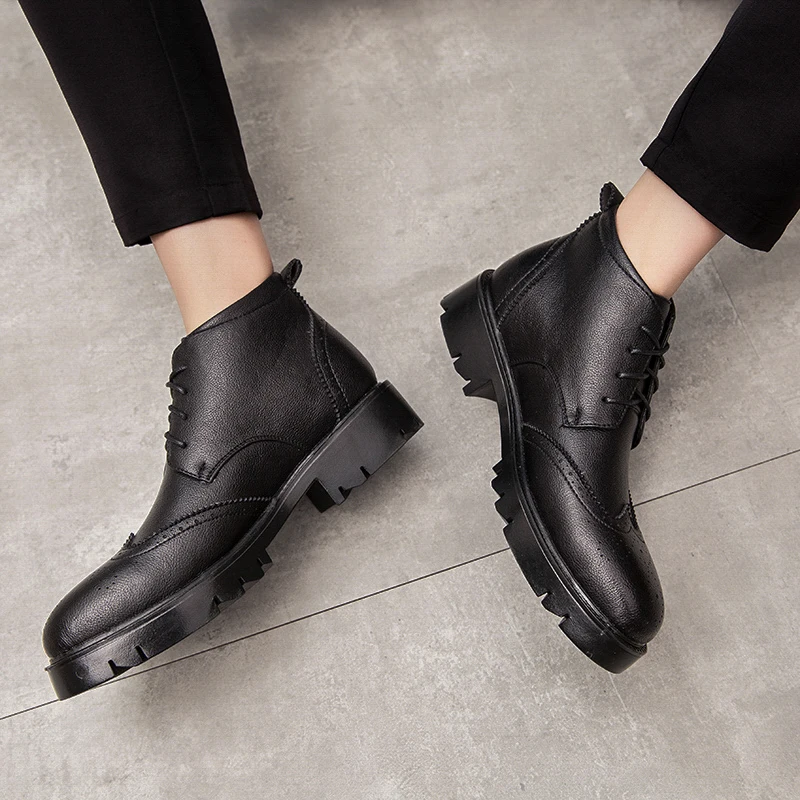 Мужская обувь повседневная удобные мужские офисные мотоциклетные ботильоны