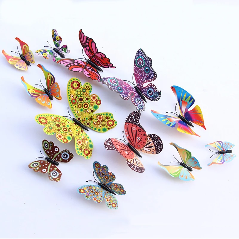 12 шт. китайские 3d-холодильники с магнитом в виде бабочки подходят для кухни