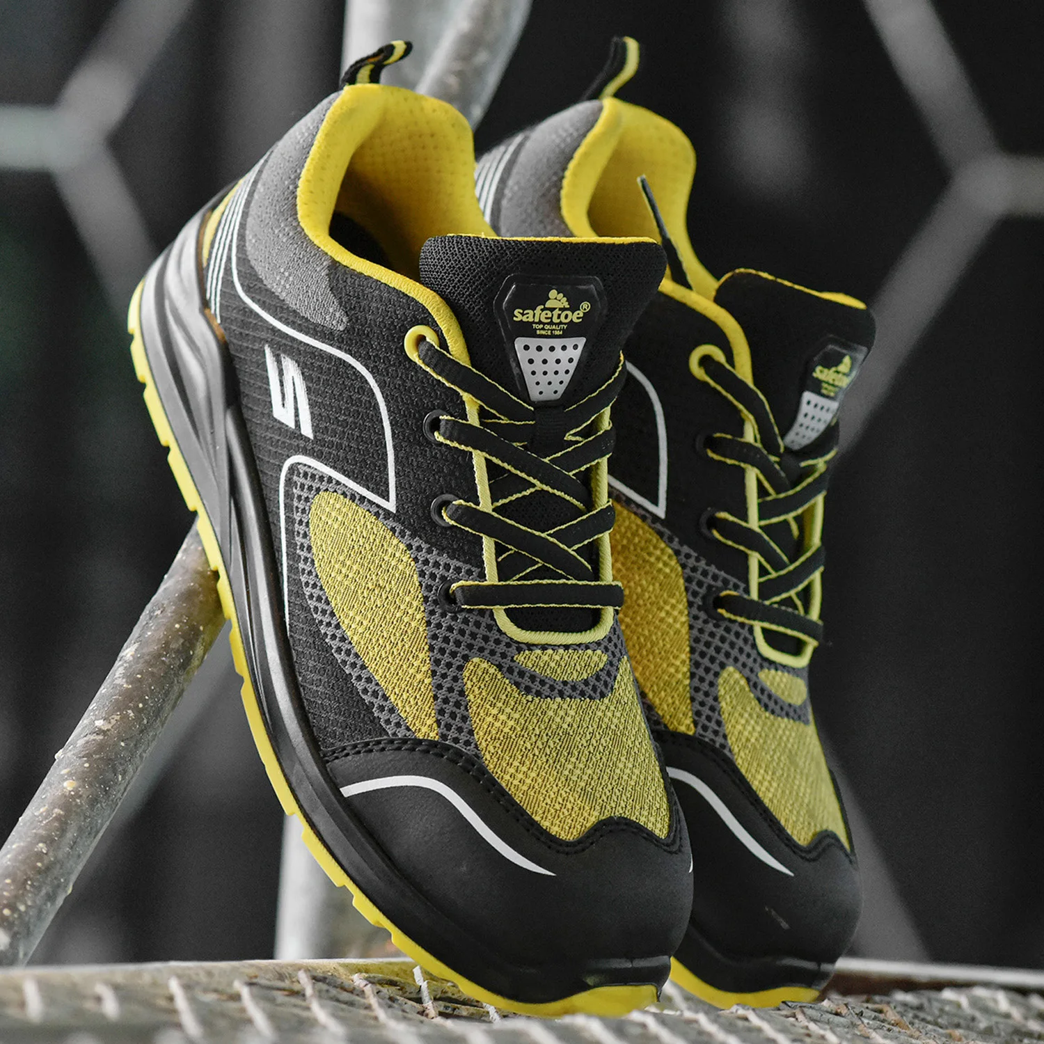 spesifikasi Sepatu Keselamatan Ringan SAFETOE, Sepatu Ujung Kaki Baja SRC Tahan Air & Sejuk, Sneakers Keselamatan Pas Konstruksi Tugas Berat