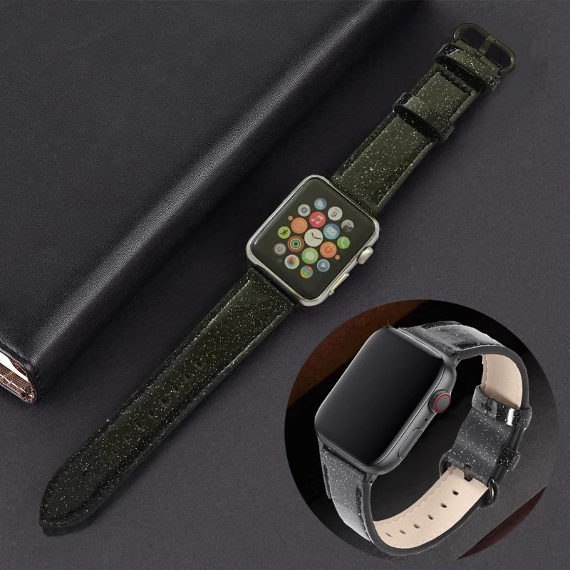 Горячая из натуральной кожи петлевой ремешок для iWatch серии 5 4 3 2 1 для Apple Watch Band 42 мм 38 мм 40 мм 44 мм серия 5