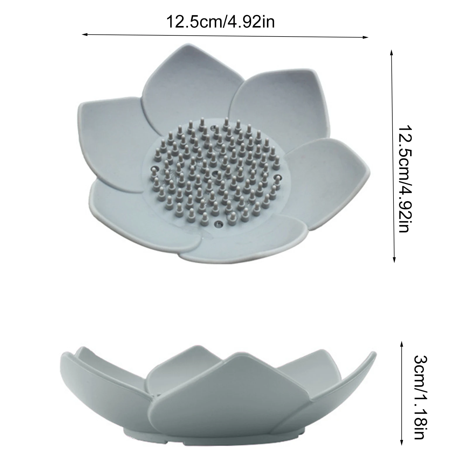 

Portable Plate Lotus Shape Holder Soap Dishes Silicone Draining Soap Dish Soap Box Anti-skid Soap Tray Bathroom Accessories